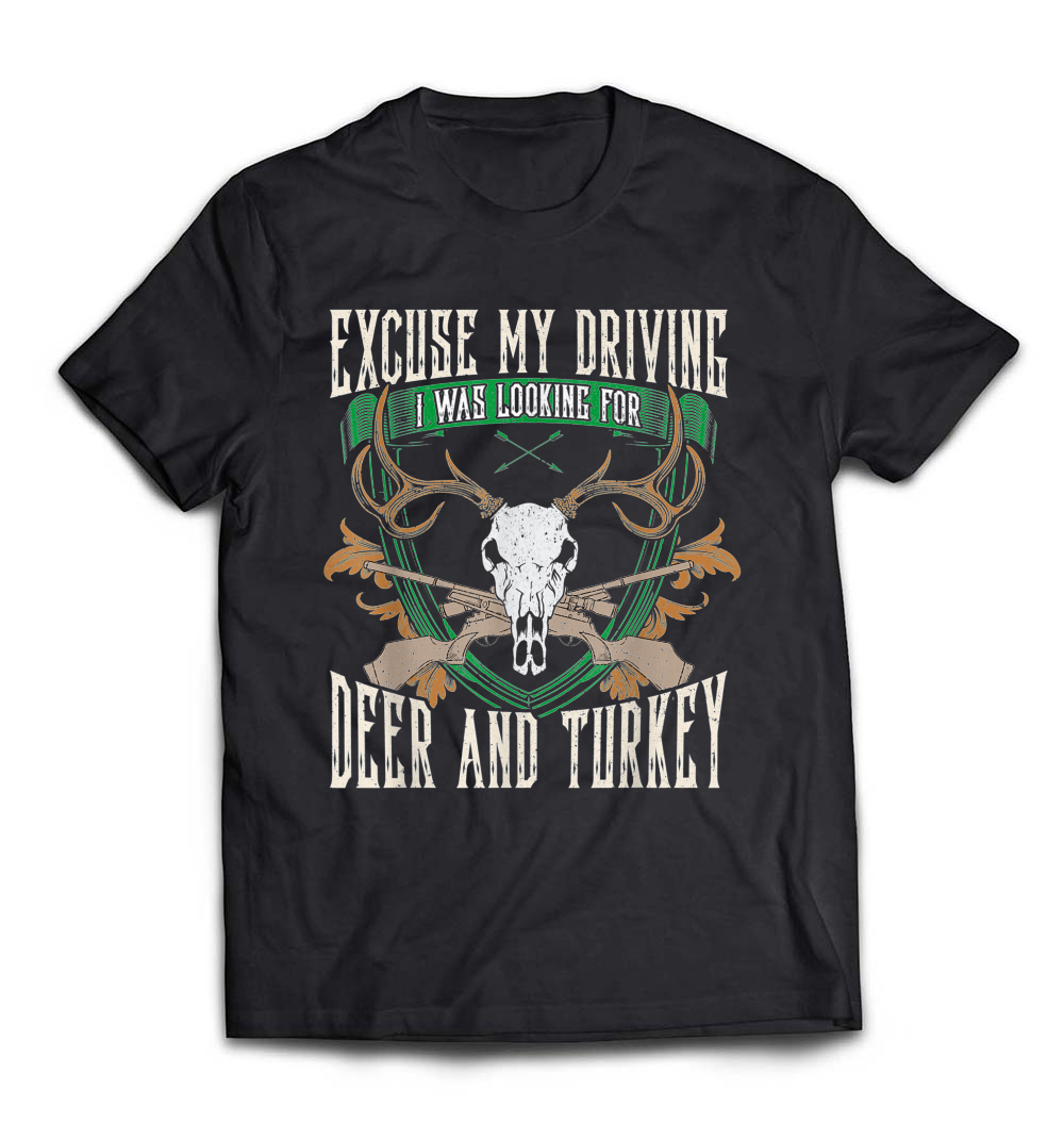 Men’s Funny Deer Skull Hunter T-Shirt: Celebrate Your Love for Hunting